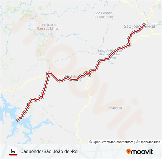27 CAQUENDE/SÃO JOÃO DEL-REI Bus Line Map