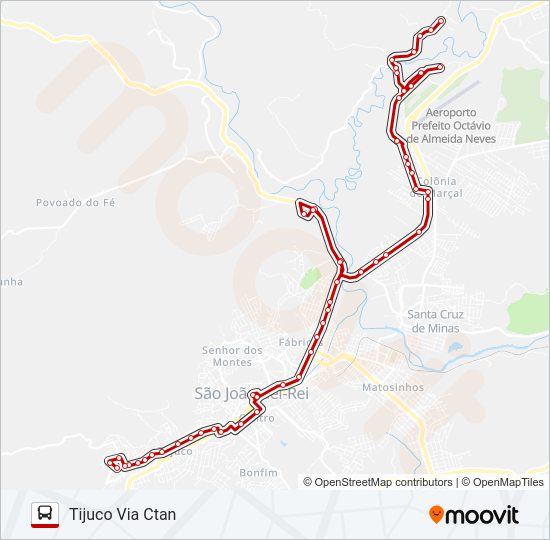 Mapa da linha 03 TIJUCO/GIAROLA de ônibus