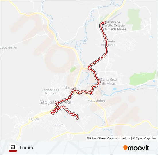 16 FÓRUM/AEROPORTO Bus Line Map