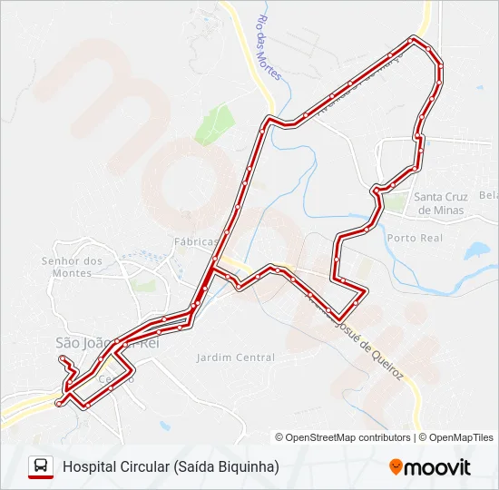 14 HOSPITAL CIRCULAR Bus Line Map