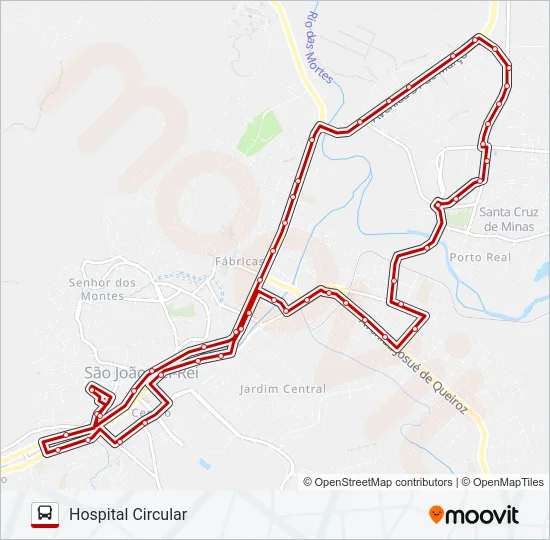 14 HOSPITAL CIRCULAR Bus Line Map