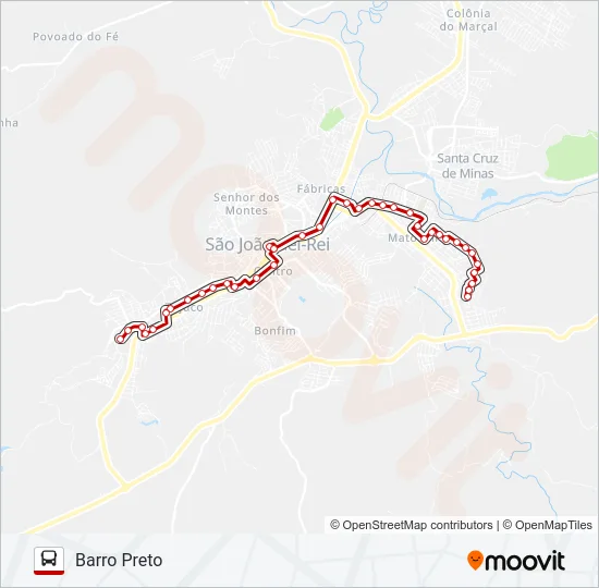 08 BARRO PRETO/LOMBÃO Bus Line Map