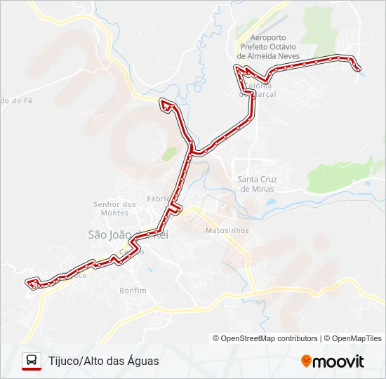 04 TIJUCO/ALTO DAS ÁGUAS Bus Line Map