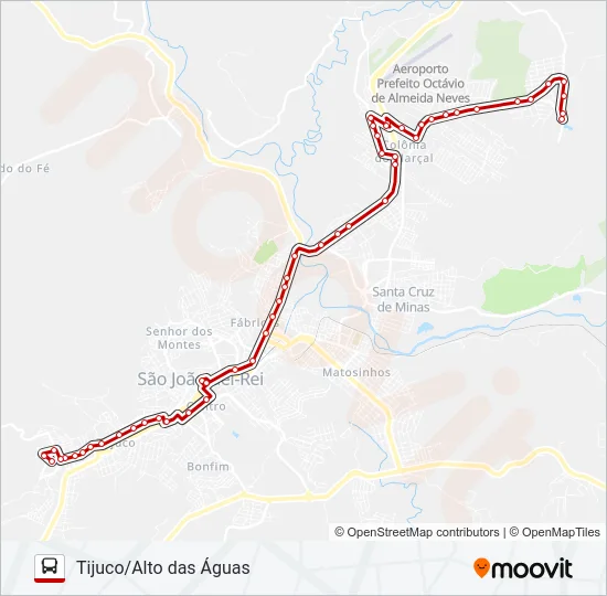 04 TIJUCO/ALTO DAS ÁGUAS Bus Line Map
