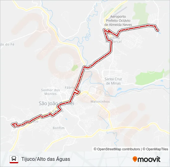 04 TIJUCO/ALTO DAS ÁGUAS Bus Line Map