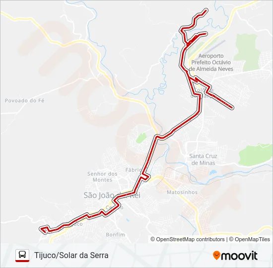 05 TIJUCO/SOLAR DA SERRA Bus Line Map