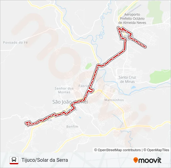 05 TIJUCO/SOLAR DA SERRA Bus Line Map