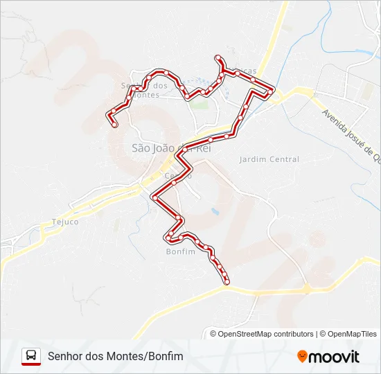 11 SENHOR DOS MONTES/BONFIM Bus Line Map