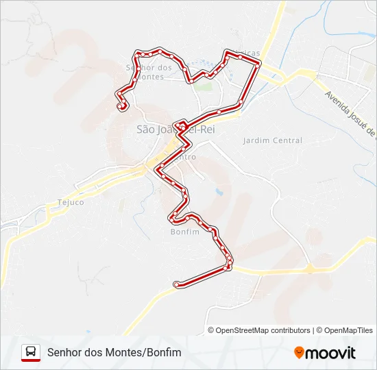 11 SENHOR DOS MONTES/BONFIM Bus Line Map