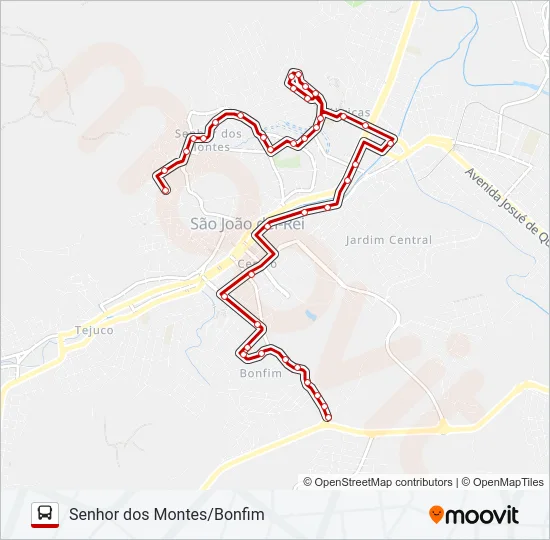 11 SENHOR DOS MONTES/BONFIM Bus Line Map