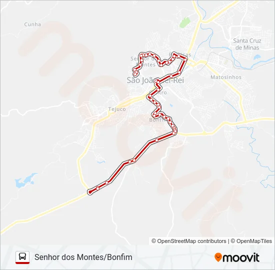 11 SENHOR DOS MONTES/BONFIM Bus Line Map