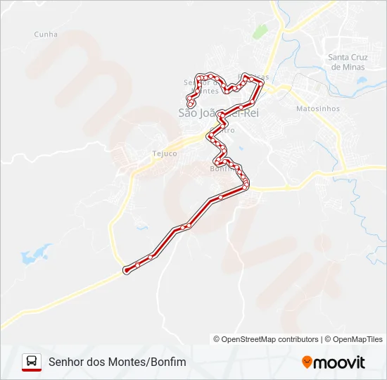 11 SENHOR DOS MONTES/BONFIM Bus Line Map