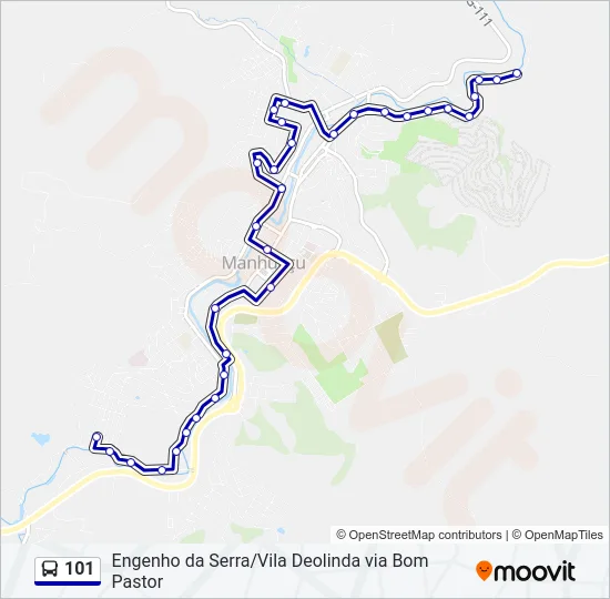 101 Bus Line Map