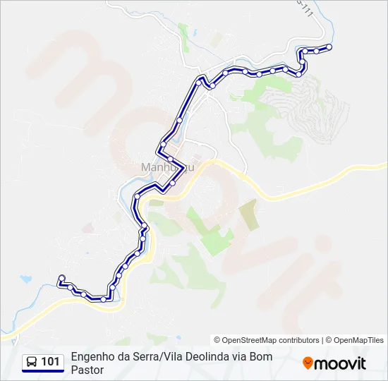 101 Bus Line Map