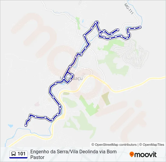 101 Bus Line Map