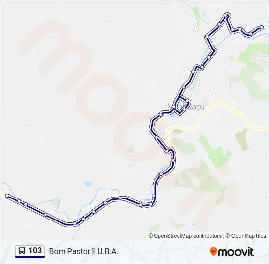 103 Bus Line Map