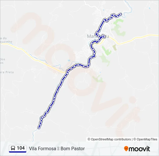 104 Bus Line Map