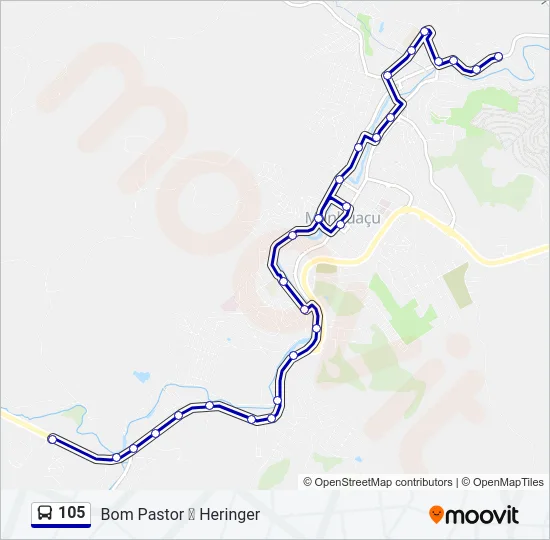 105 Bus Line Map