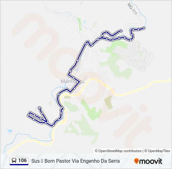 106 Bus Line Map
