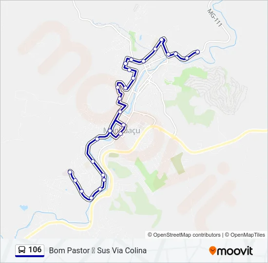 106 Bus Line Map