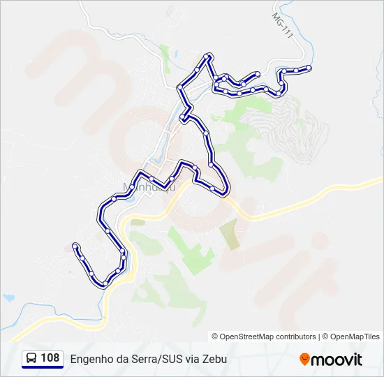 108 Bus Line Map