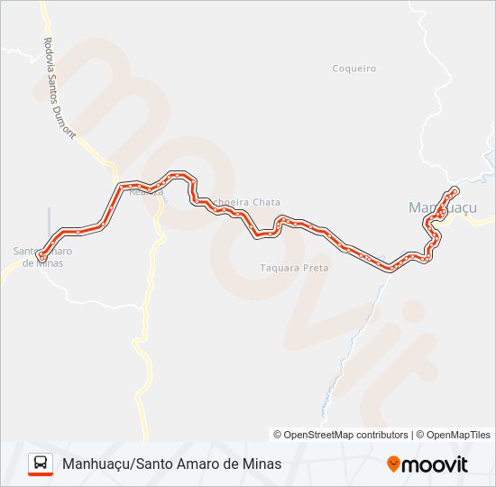 Mapa da linha SANTO AMARO de ônibus
