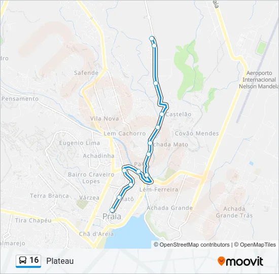 16 Bus Line Map