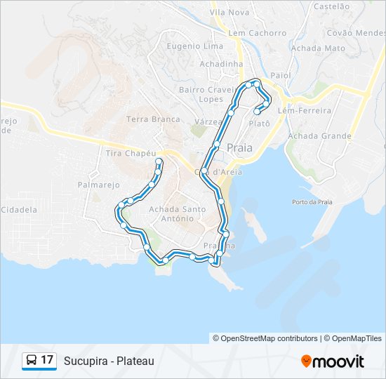 17 bus Line Map