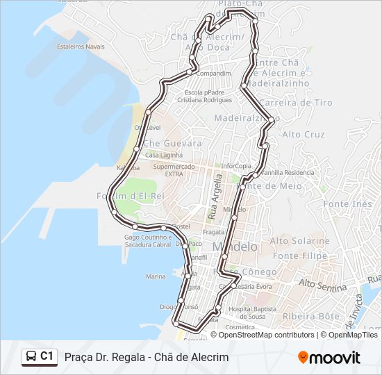 C1 Bus Line Map