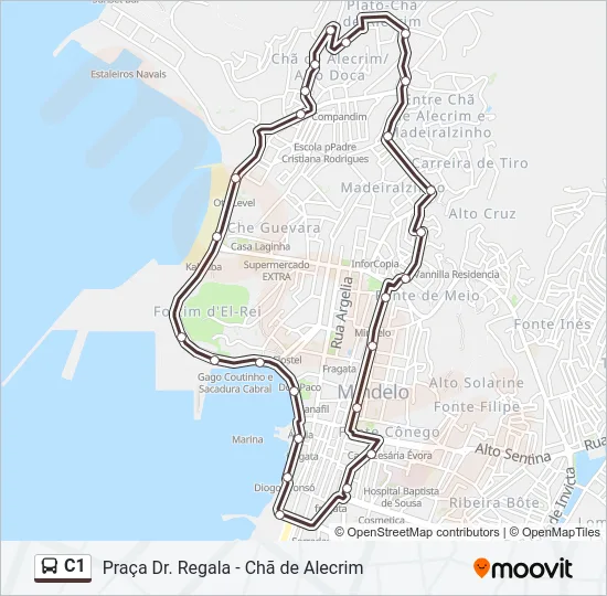 C1 Bus Line Map