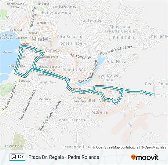 C7 Bus Line Map