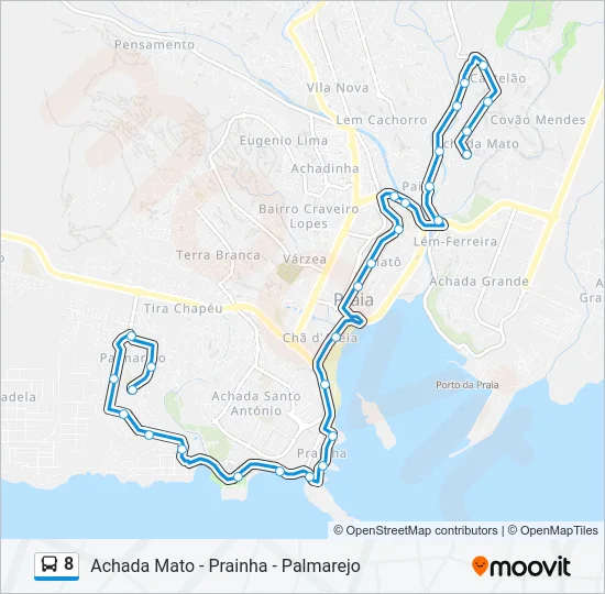 8 Bus Line Map