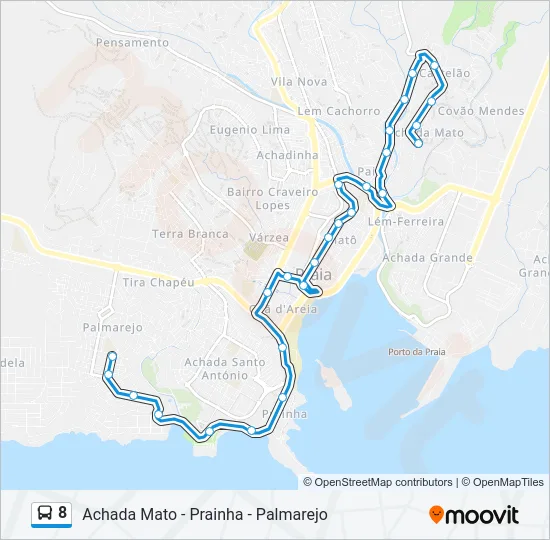 8 Bus Line Map