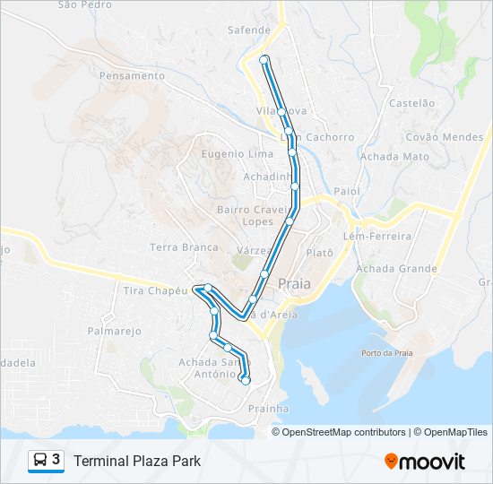 Plan de la ligne 3 de bus