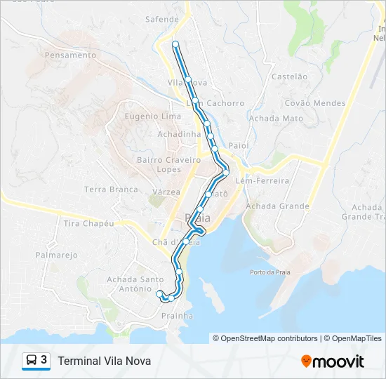 3 Bus Line Map