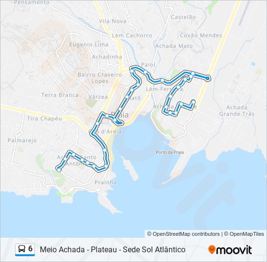 6 bus Line Map