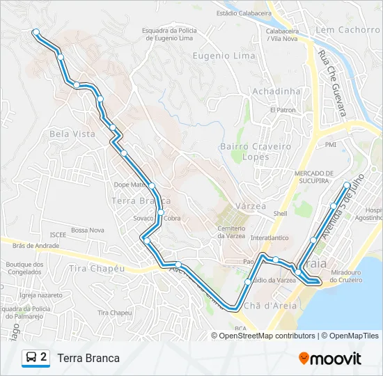 2 Bus Line Map