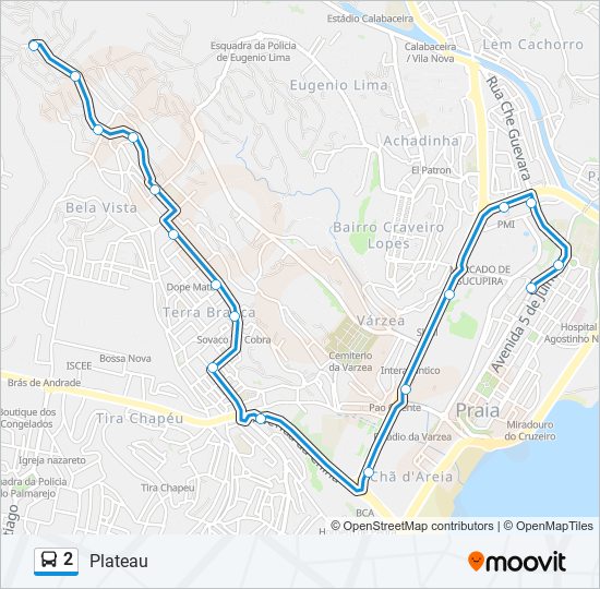 2 bus Line Map