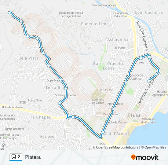 2 Bus Line Map