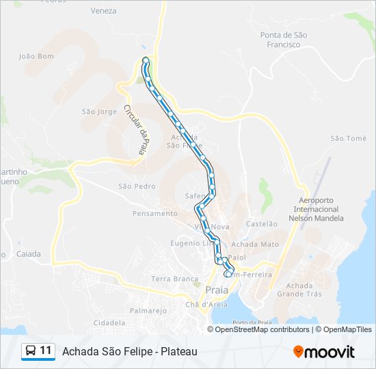 Plan de la ligne 11 de bus