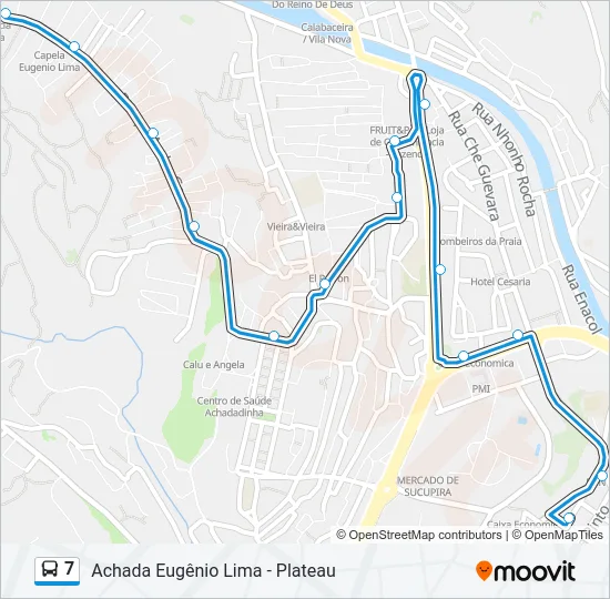 7 Bus Line Map