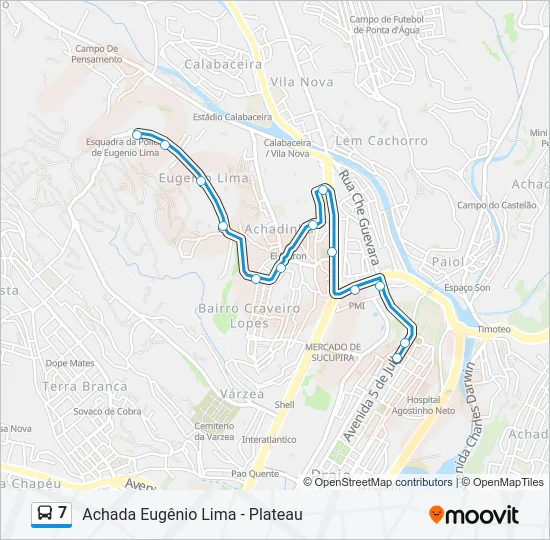 7 Bus Line Map