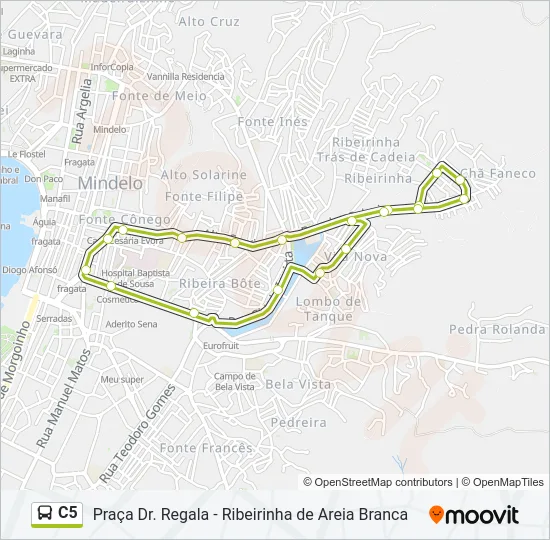 C5 Bus Line Map