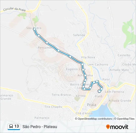 13 Bus Line Map