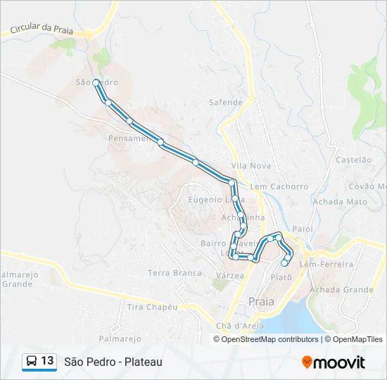 13 Bus Line Map