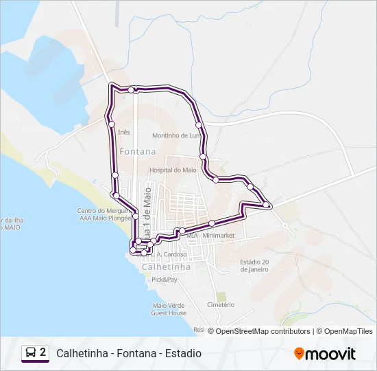 2 Bus Line Map