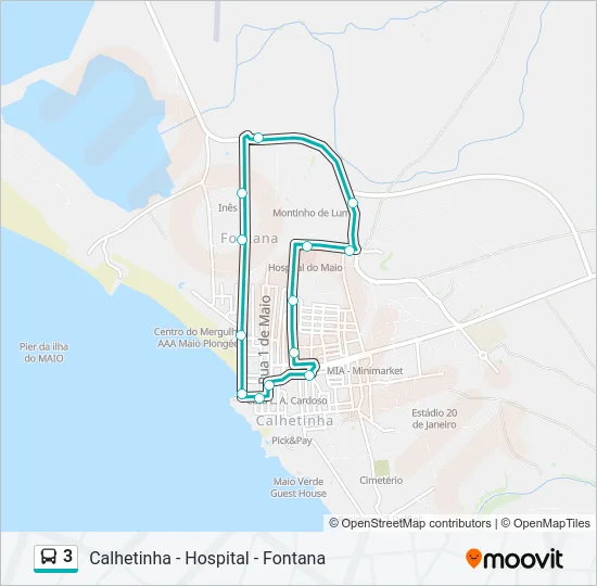 3 Bus Line Map