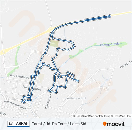 TARRAF bus Line Map