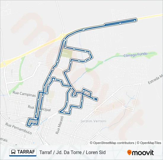 TARRAF Bus Line Map