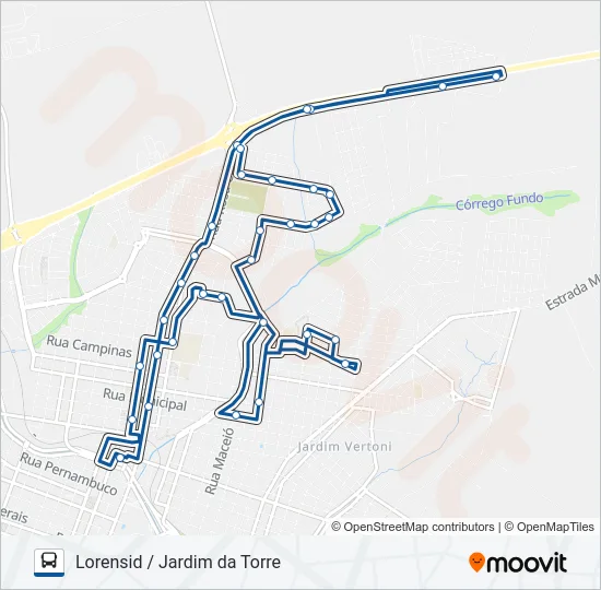 LORENSID / JARDIM DA TORRE Bus Line Map